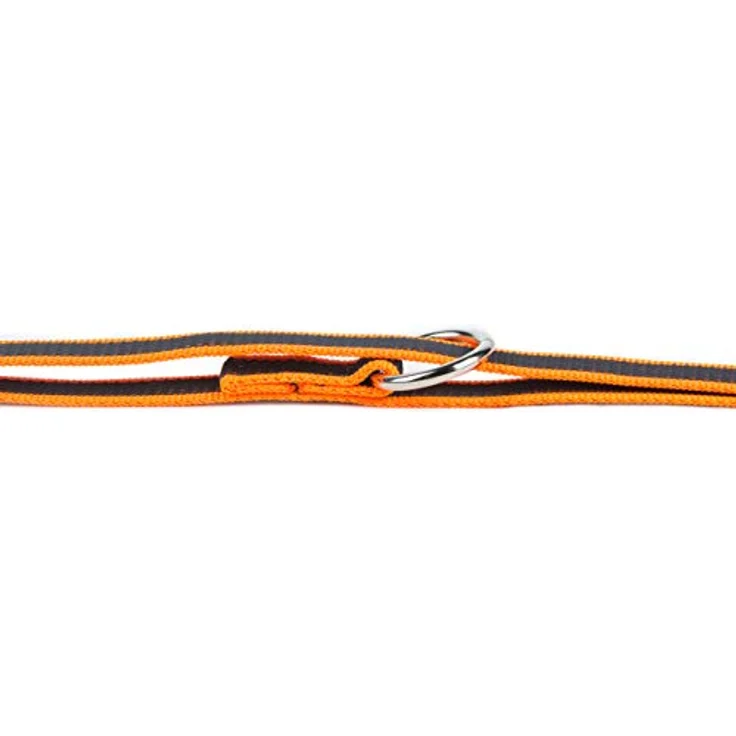 JULIUS K-9 IDC Color & Gray verstellbare Hundeleine mit Doppelkarabiner, 20 mm x 2,2 m, strapazierfähiger Textilstoff in Orange-Grau – Bild 5