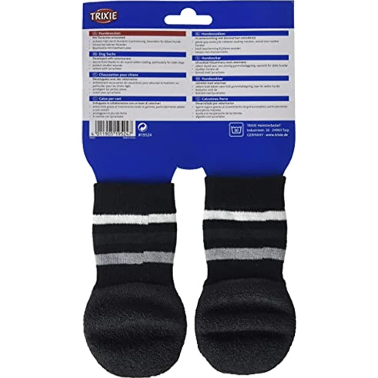 Trixie Hundesocken Anti-Rutsch 2 Stück schwarz L-XL – Bild 2