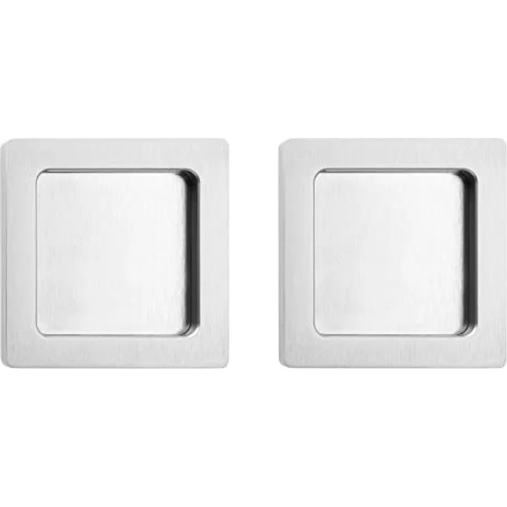 ck-tuerbeschlaege Griffschale zum Kleben, Edelstahloptik, quadratisch, 70 x 70 x 10 mm, 1 Paar – Bild 2