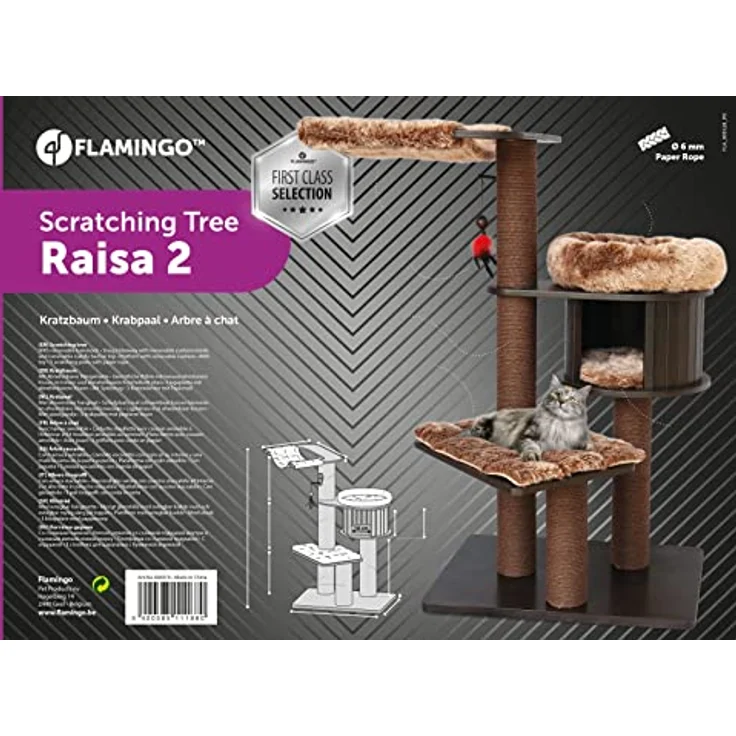 Flamingo KRATZBAUM Raisa 2 106x87,5x130CM aus Spanplatte – Bild 3