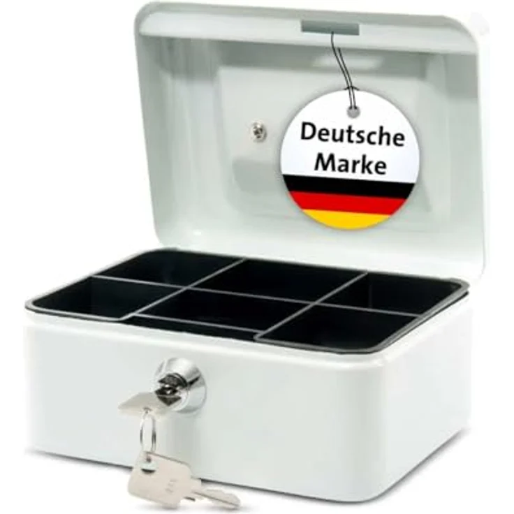 Maul Geldkassette 2, Weiß, Herausnehmbarer Hartgeldeinsatz, 200 x 90 x 170 mm, 5610202, 1 Stück – Bild 2