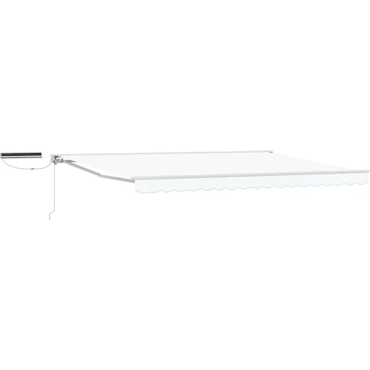vidaXL Elektrische ausziehbare Markise, weiß, 5 x 3,5 m – Bild 1