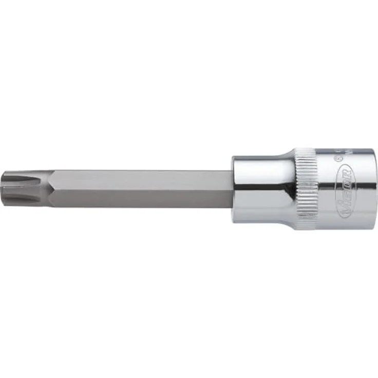 Vigor Innenvierkant Antrieb V2216, 1/2 Zoll Ribe Schraubendreher-Einsatz für Innenkeilprofil, Schlüsselweite M10, Gesamtlänge 100 mm, handbetrieben – Bild 3