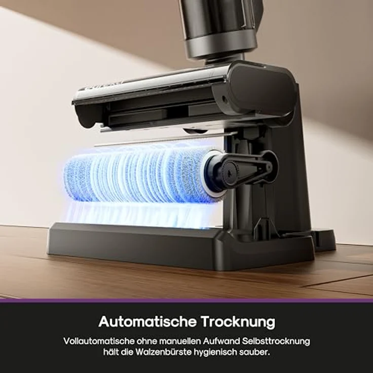 Eureka Rapidwash NEW430 Kabelloser Nass Trockensauger, Staubsauger mit Wischfunktion, LED-Display, Selbstreinigung und Trocknungsfunktion, Sprachnavigation - Blau – Bild 2