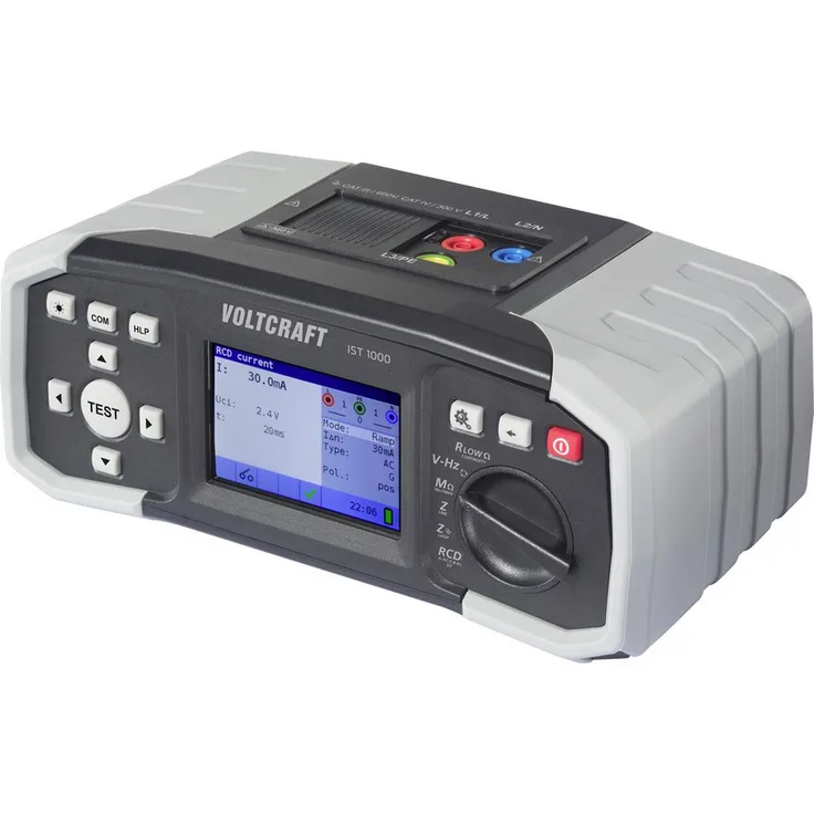 VOLTCRAFT IST 1000, VDE-Prüfgerät für elektrische Anlagen, 480 x 320 TFT LCD-Farbdisplay, umfangreiche Prüfoptionen