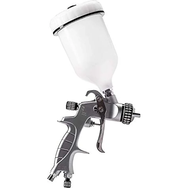 BenBow Lackierpistole PK60 HVLP 1,8 mm + 600 ml Fließbecher, optimal für Autogrundierungen und DIY, hohe Sprühqualität, Druckluft-Spritzpistole – Bild 5