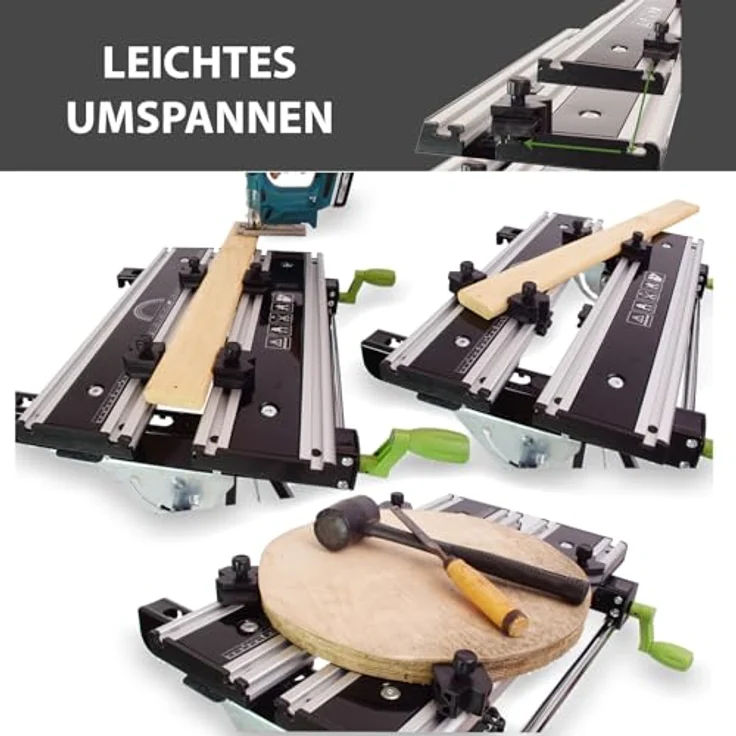 Profi Werkbank Premium klappbar höhenverstellbar Metall Werktisch Alu Spanntisch – Bild 9