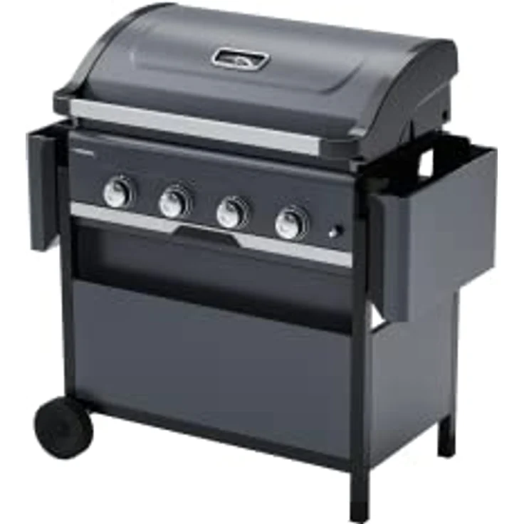 Campingaz Select 4 L Gasgrill, BBQ mit 4-Brennern aus Edelstahl, Deckel mit Thermometer; mit InstaClean Reinigungssystem, Fettauffangschale & 2 abklappbaren Seitenablagen, 12 kW Leistung – Bild 3