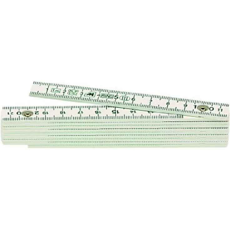 Metrica 19040 Glasfaser-Massstab 1 m, weiß