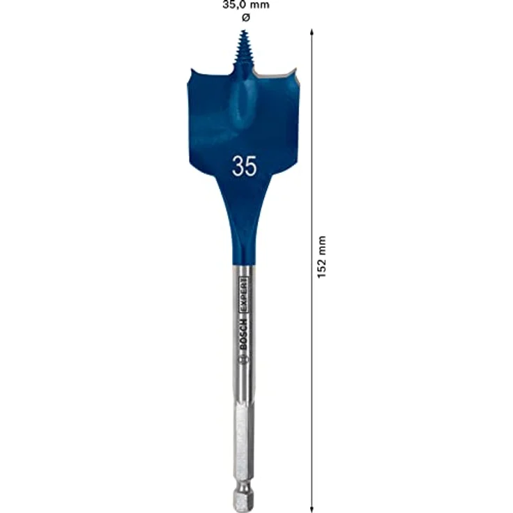 Bosch Accessories 2608900327 Holz-Fräsbohrer, 35 mm Durchmesser, 152 mm Gesamtlänge, Sechskantschaft, Hochgeschwindigkeitsbohren für Weichholz und Grobspanplatten – Bild 3