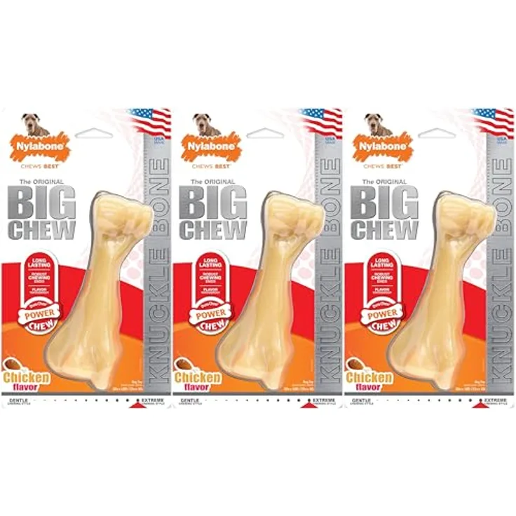 Nylabone Extreme Big Chew Beef Bone, 18.5 cm, 360 g, Hundespielzeug
