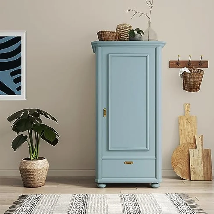 MissPompadour Holzfarbe Blau mit Grau, 2,5L Seidenmatte Möbelfarbe für Innen & Außen, witterungsbeständig, hohe Deckkraft, geruchsarm – Bild 6