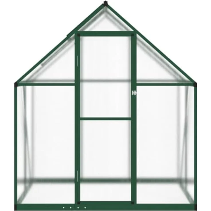 vidaXL Gewächshaus mit Fundamentrahmen Grün 169x114x195 cm Aluminimum, Wetterbeständiger Rahmen, UV-beständige Platten, Durchdachtes Design – Bild 3