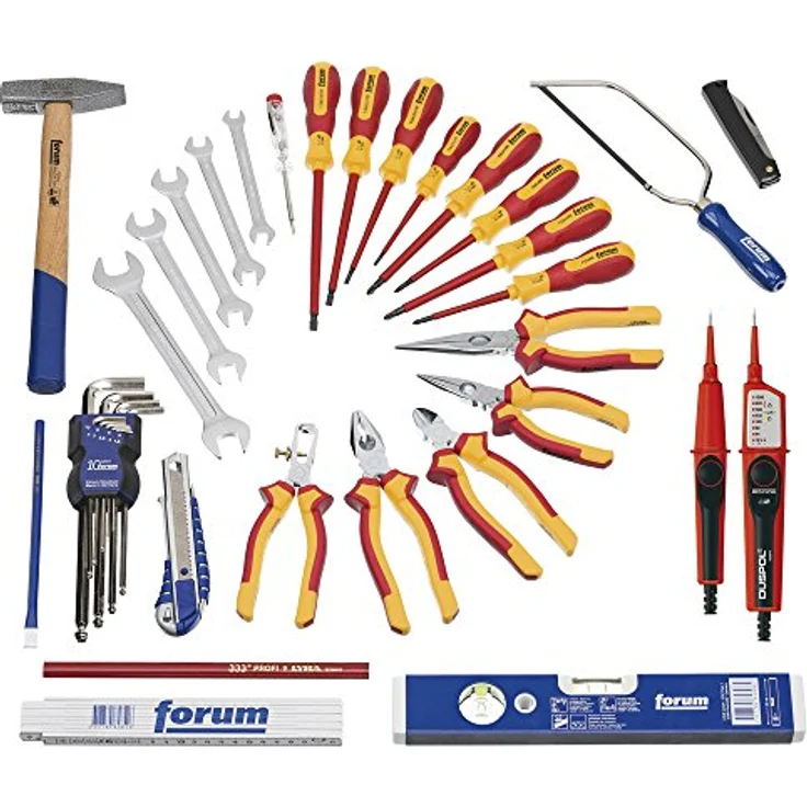 Forum Professional Solutions Werkzeugkoffer, Werkzeugsortiment Elektriker, Trolley mit 37 Teilen – Bild 3