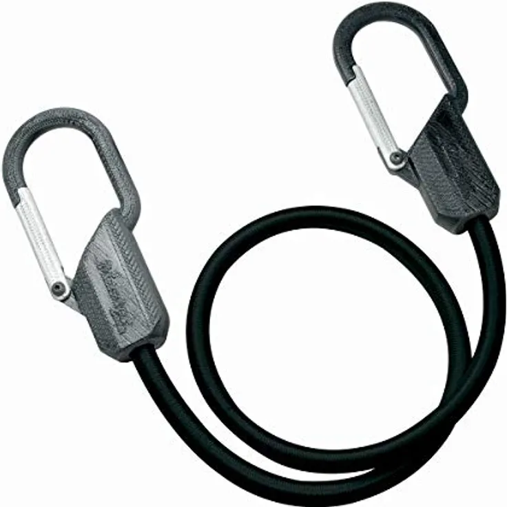 Master Lock 3205EURDAT Gummi-Spannseil mit Karabinerhaken [80 cm langes Spannseil] [Clip-Sicherheitshaken] - Ideal für Camping