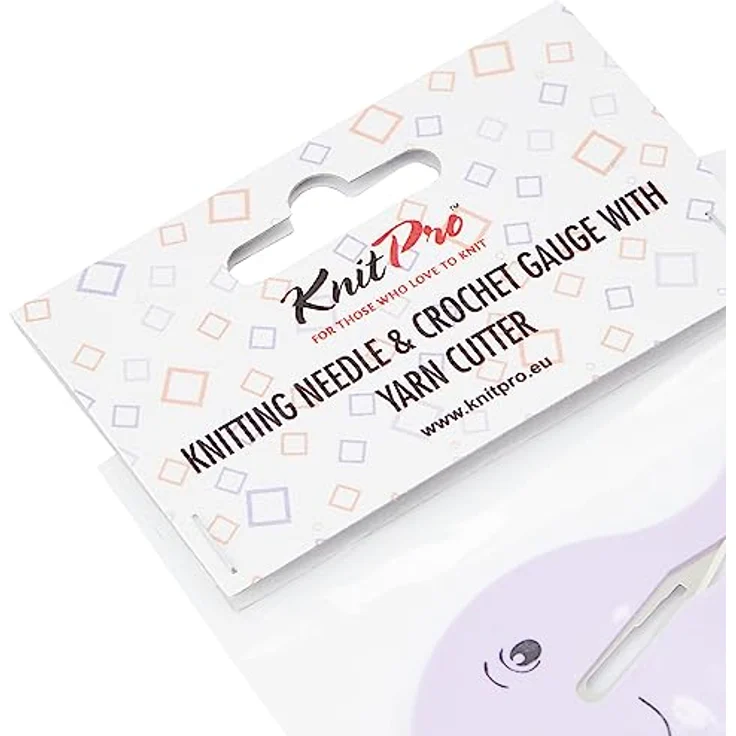 KnitPro 1099x Nadelmaß mit Garn Cutter und Lineal - Elefant lila,rosa 2,0 - 12mm : 10995 Lilac – Bild 5