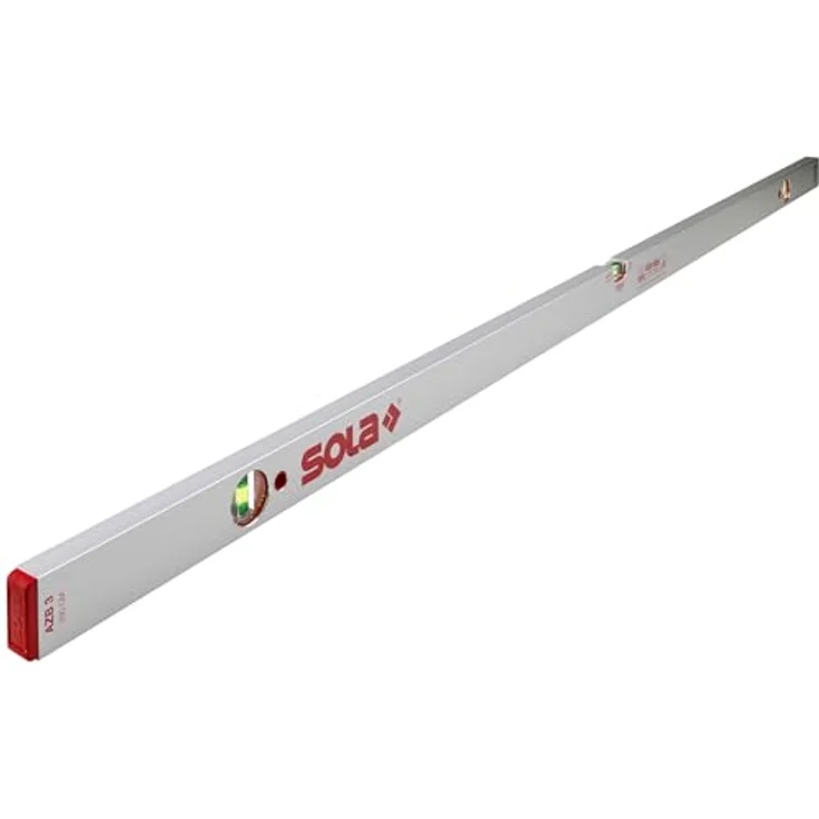 Sola AZB3 200 Wasserwaage 200 cm mit patentierter SOLA-FOCUS Libelle und bruchfesten Acrylglas-Blocklibellen – Bild 1