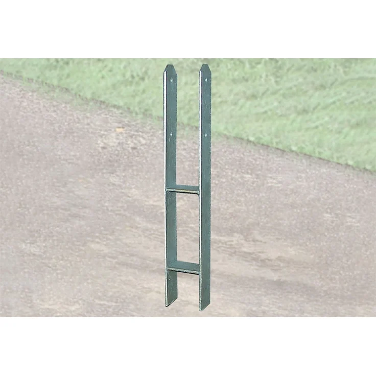 weka H-Pfostenanker Set, 12 Einbetonier-Anker für Carports, 9x9 cm, silberfarben