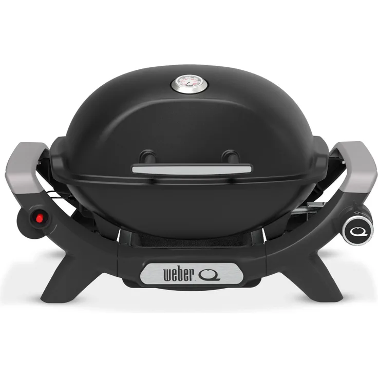 Weber Q 1100N Gasgrill, 1-Brenner 2,39 kW, tragbar, porzellanemaillierte Gusseisenroste, schwarz