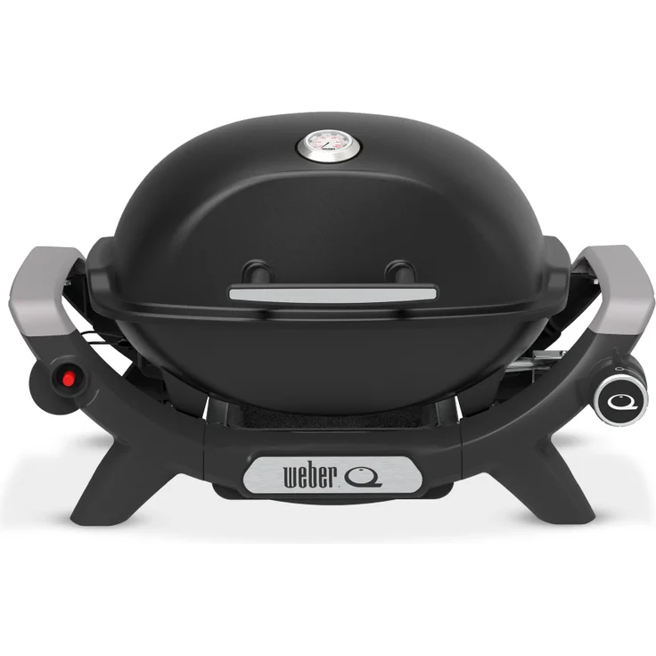 Weber Q 1100N Gasgrill, 1-Brenner 2,39 kW, tragbar, porzellanemaillierte Gusseisenroste, schwarz