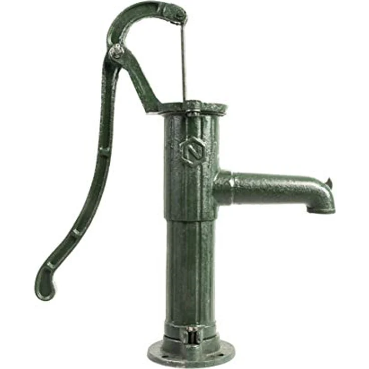 Ribelli Schwengelpumpe Typ 75, manuelle Wasserpumpe in grün mit max. Förderhöhe von 8 m, energiesparend und nostalgisch – Bild 1