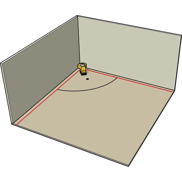 STABILA Bodenlinien-Laser FLS 90, exakter 90-Grad-Winkel am Boden, Reichweite Laserlinie 15 m, Schutzklasse IP 54, Umsteck-Sockel, Zielplatte, Tasche – Bild 18