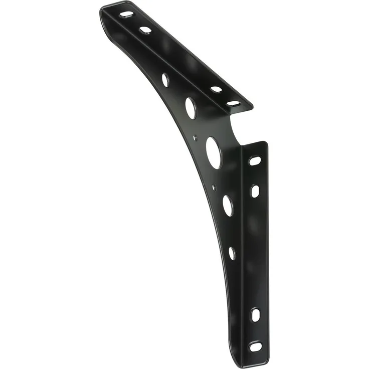 siwitec Delta Line Konsole versch. Grössen, Regalwinkel in Schwarz, 95 kg Traglast, Regalträger 200 x 200 mm - 2er-Set