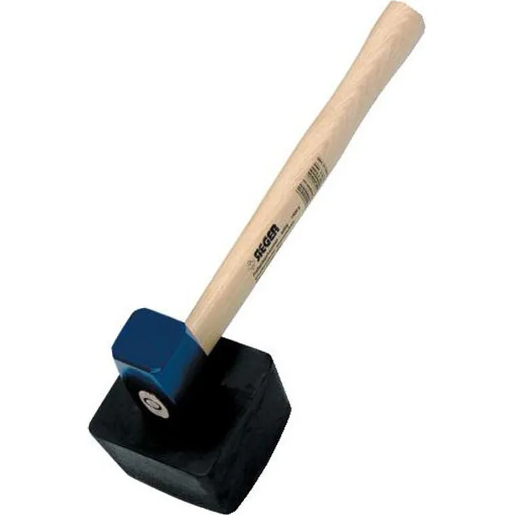IDEAL Plattenlegehammer 1500 g eckig SIEGER Pflasterhammer 1,5 kg Eschenstiel