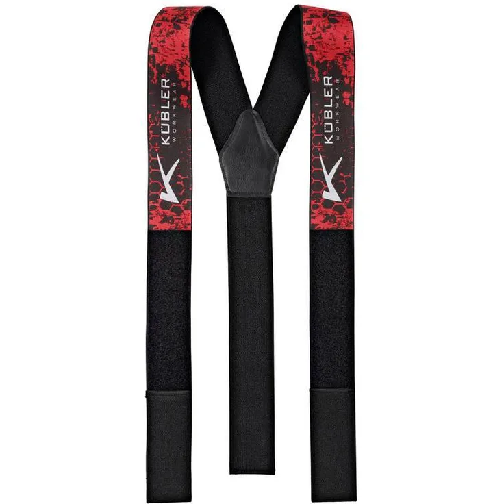 Kübler Forest Hosenträger Rot/Schwarz M