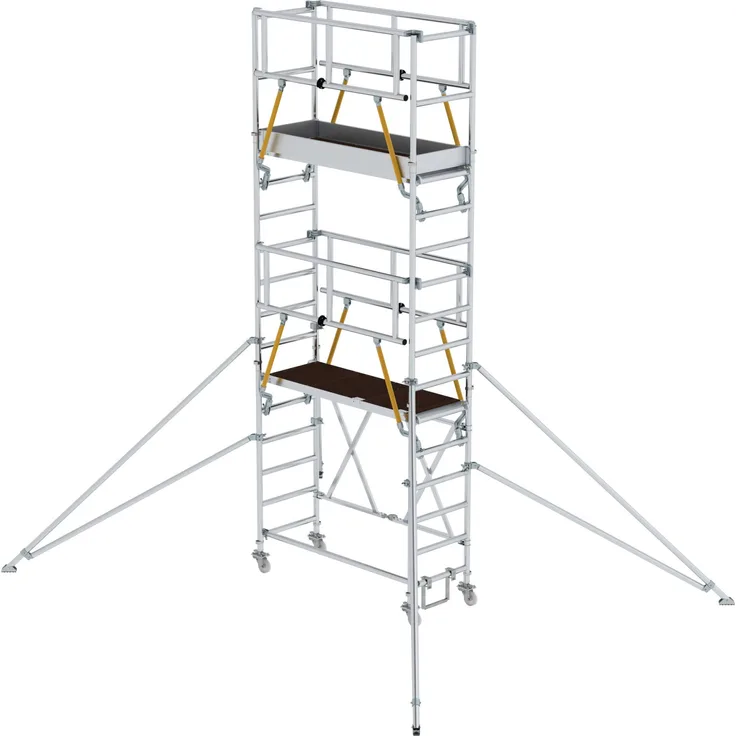 Günzburger Klappgerüst SG 0,75x1,80m mit Ausleger und Sicherheitsgeländer 6,04m AH