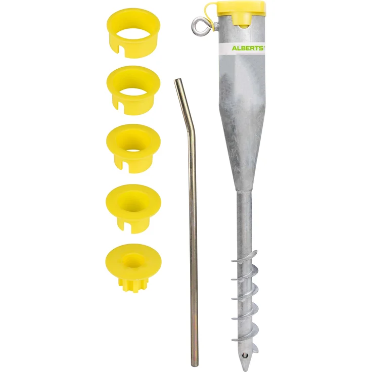 Alberts Einschraub-Bodenhülse für Rohre | für alle Standrohre von Ø25 bis 65 mm geeignet | feuerverzinkt | Länge 560 mm 
(610630) – Bild 1