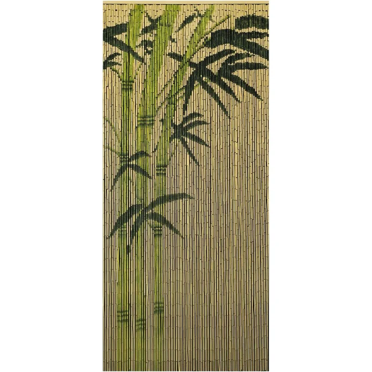 Deko Vorhang Türvorhang Bambus Bambusvorhang Fliegenvorhang Bamboo Raumteiler – Bild 1