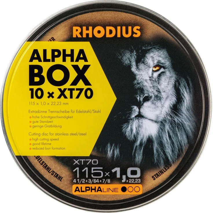 Rhodius Trennscheibe XT 70'' ''125 x 1,0 x 22,23 mm, extra Dünn, 10 Stück'' – Bild 2