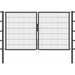 Alberts Doppeltor Flexo mit Zubehör | anthrazit | Breite 250 cm | Höhe 140 cm 
(648541)