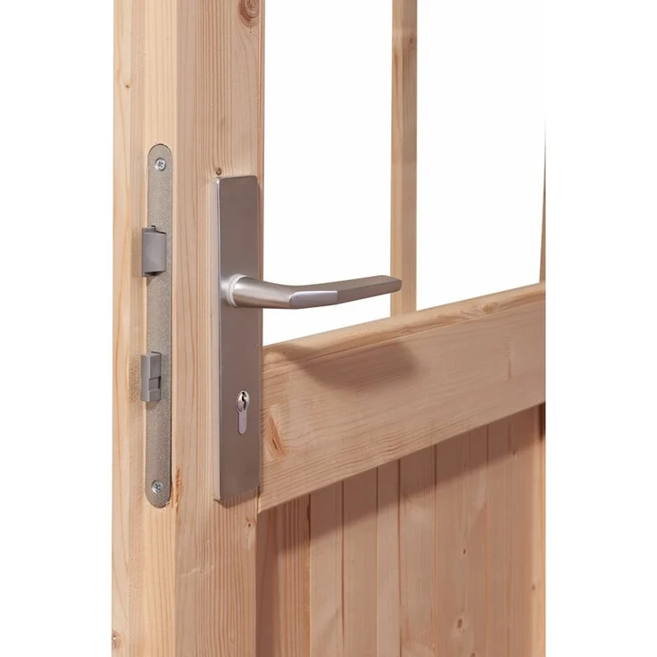 Karibu Saunahaus Jorgen mit moderner Tür terragrau - Preisvergleich – Bild 5