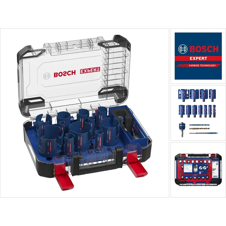 Bosch Professional Expert Construction Material Lochsäge-Set 20-22-25-32-35-40-44-51-60-68-76 mm, 15-tlg. – Bild 4