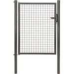 Alberts Wellengitter-Einzeltor mit Zubehör | anthrazit-metallic | Breite 125 cm | Höhe 125 cm 
(650179)
