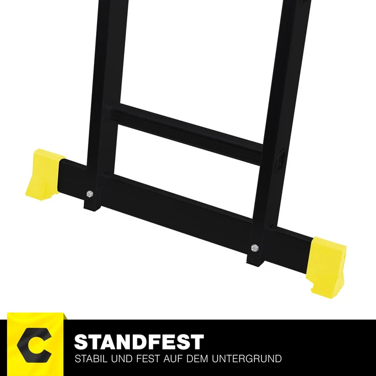 Craftfull Mehrzweckleiter CF-104A 6in1 Alu Multifunktionsleiter Gelenkleiter (4.7 Meter Black Edition 4x4 Sprossen) – Bild 7