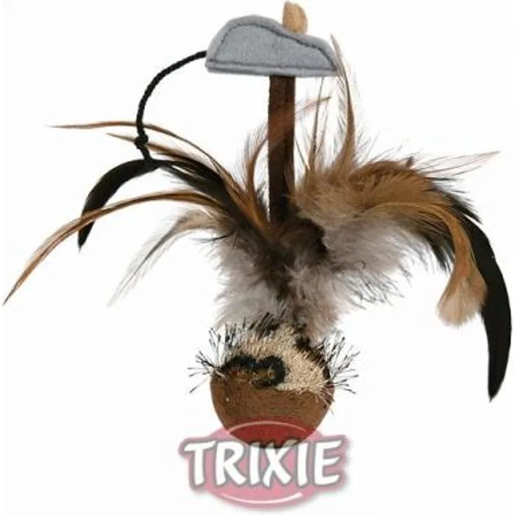Trixie Steh-auf-Federball mit Maus, Plüsch 15 cm