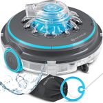 KESSER® Poolroboter Poolreiniger Akku Aqua-9000 inkl. Transporttasche Pool Roboter für bis 80m² Pools, Li-Ion Akku max. 75 min, Kabellos Poolsauger Bodenreinigung Vollautomatisch Bodensauger Anthrazit