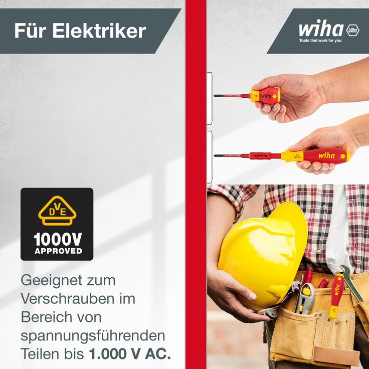 Wiha Schraubendreher und Bit Set slimVario (41231) 19tlg. |Schraubenzieher Griff VDE Bits für Elektriker I Schlitz/Kreuz/PlusMinus/TORX/Innensechskant – Bild 6