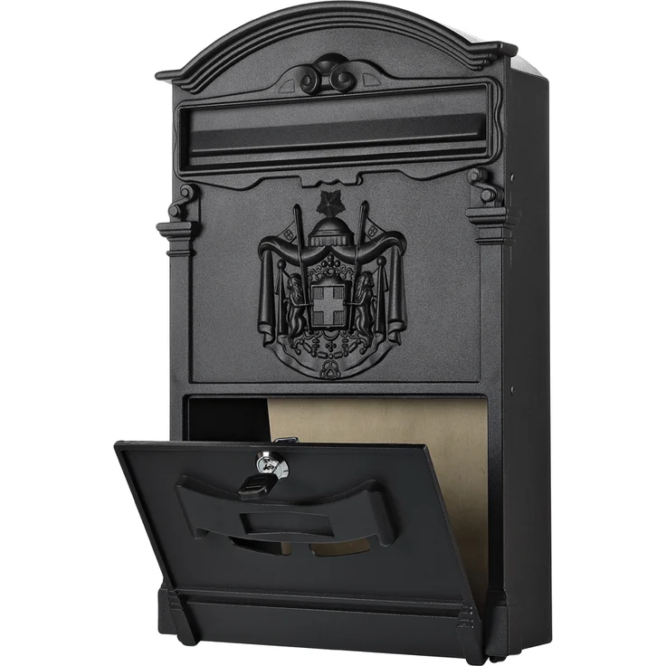 Briefkasten Antik Wandbriefkasten Briefkastenanlage Mailbox Letterbox Schwarz – Bild 2