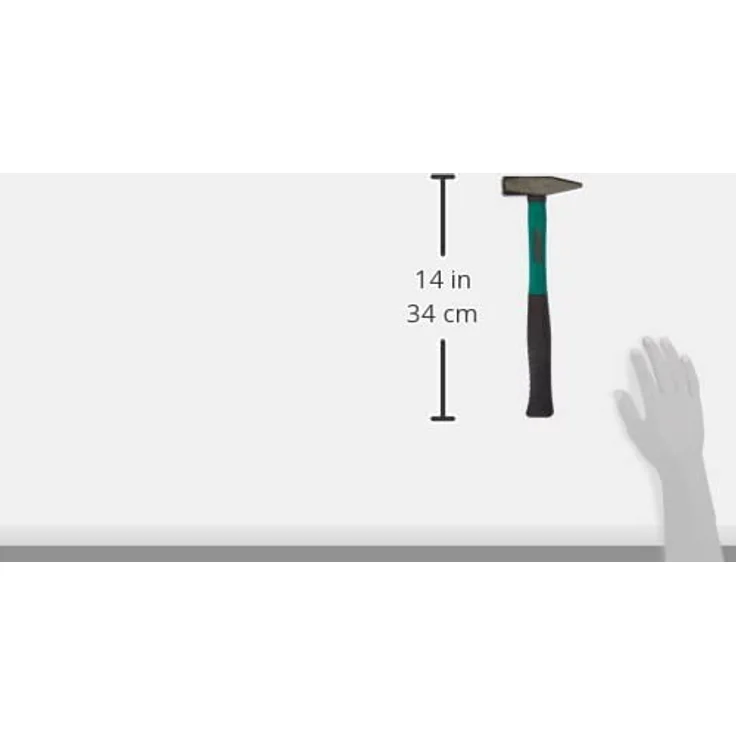 Mannesmann Schlosserhammer 500 g, M76515 mit rutschfestem Kunststoffstiel – Bild 4