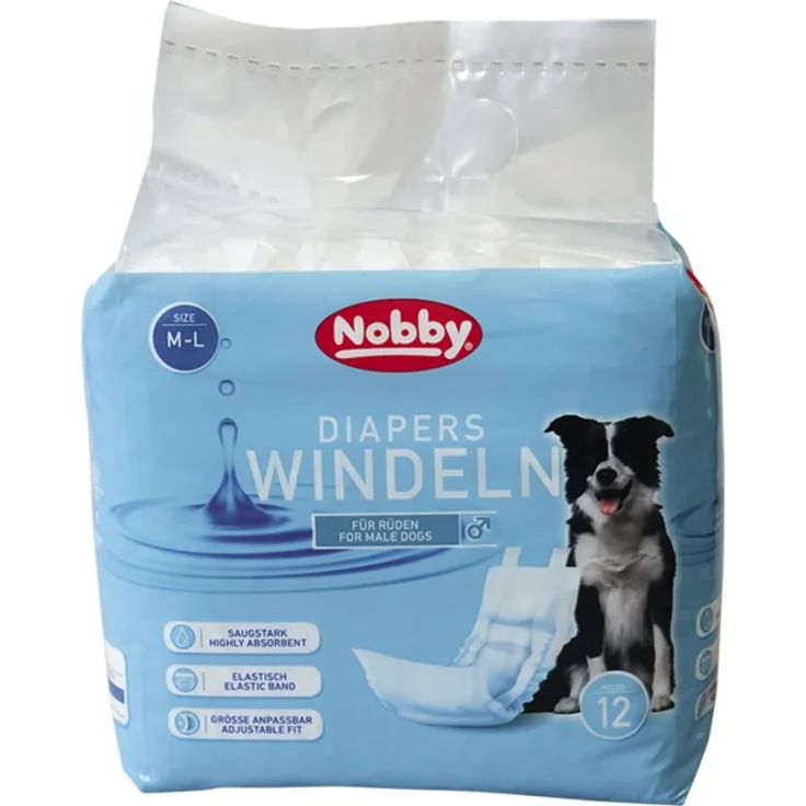 Nobby Windeln für Rüden 12 St. 46 - 60 cm Größe M-L