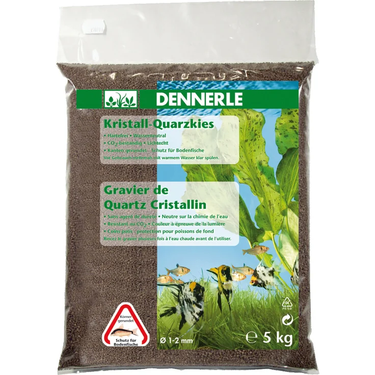Dennerle Kristall-Quarzkies dunkelbraun 5 Kg – Bild 1