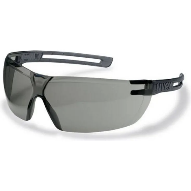 uvex x-fit Schutzbrille 9199 - Kratzfest & Beschlagfrei, 100% UV-400-Schutz - Sicherheitsbrille mit Klarer Scheibe - Chemikalienbeständige Arbeitsbrille für Labore grau