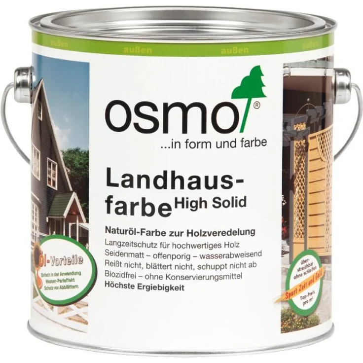 Osmo Landhausfarbe 2,5 l, nordisch rot – Bild 1
