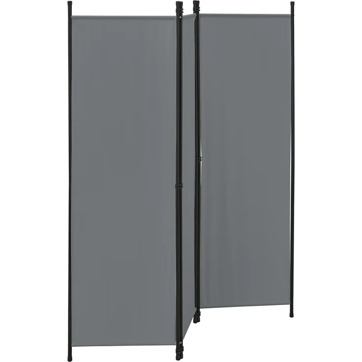 Raumteiler Huesca 3-teilig 150x171 cm Dunkelgrau en.casa – Bild 3