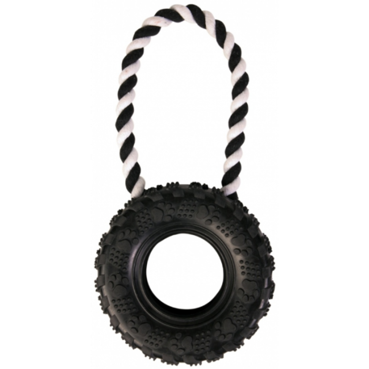 Trixie Reifen am Seil, Naturgummi ø 15 cm 31 cm