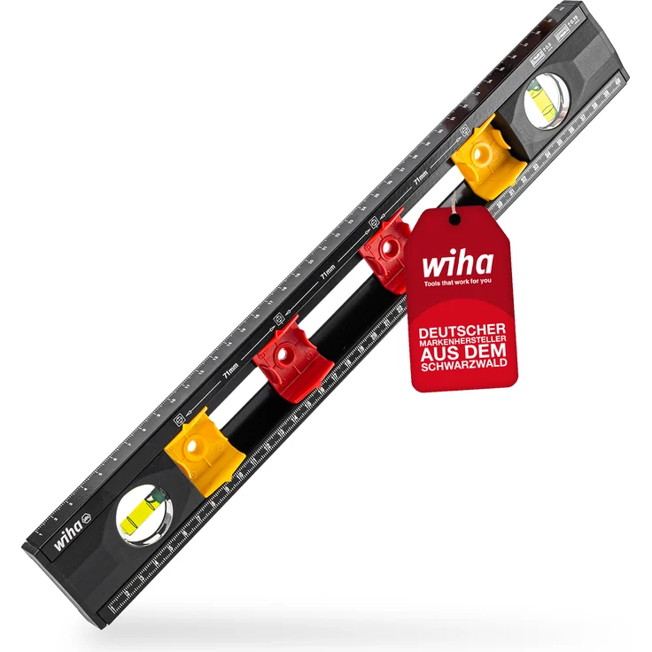 Wiha Wasserwaage Elektriker (42074) 40 cm für Profis, mit Markierungshilfe für Elektro Installationsarbeiten, Abstandmarkierung für Unterputzdosen und Hohlwanddosen, Elektroniker Bohrschablone für Steckdosen – Bild 13